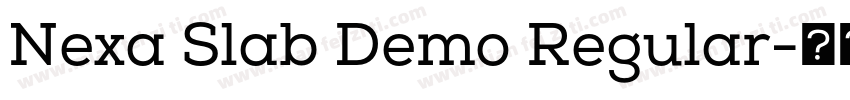Nexa Slab Demo Regular字体转换